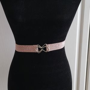 👚 Fashion Belt Vintage Pink Sparkely Stretchy Size 25 inches long